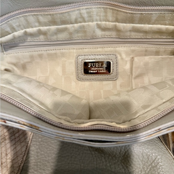 Furla Beige Large Leather Tote Bag - Picture 5 of 6